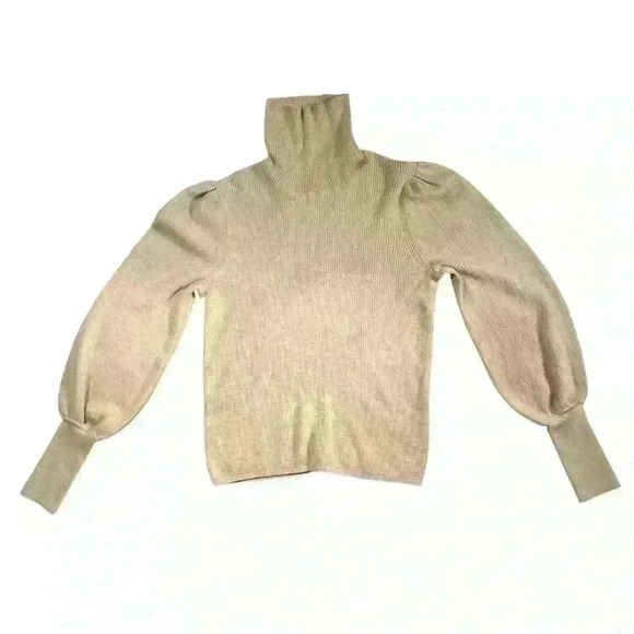 J Crew Balloon-sleeve turtleneck sweater Merino Wool - Picture 4 of 9